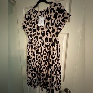 Lularoe Ariel dress cheetah print